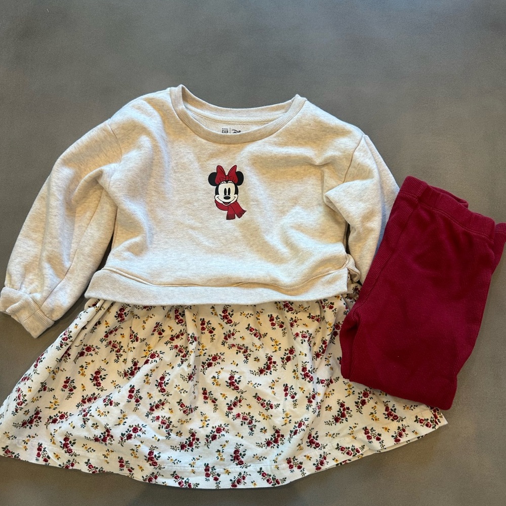 GAP Disney Minnie dress with matching leggings